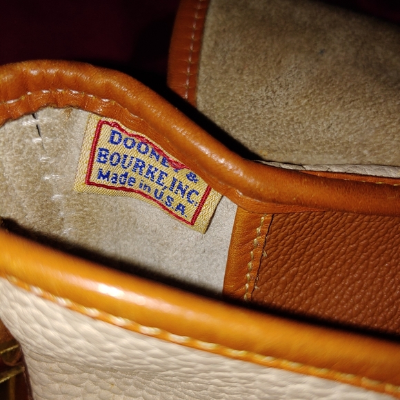 Vintage white and cognac Dooney & Bourke - Picture 5 of 8